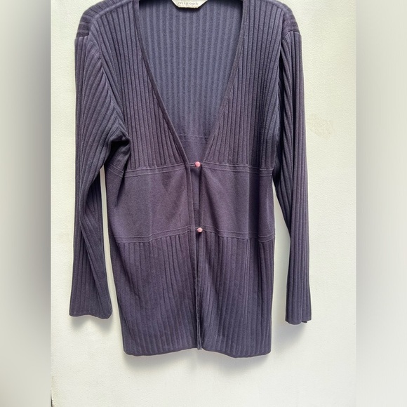 Misook Pleated Skirt and Sweater Navy Blue (L) - Picture 2 of 6